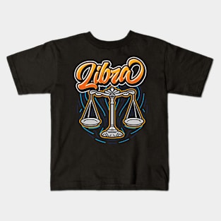 Zodiac LIBRA Fingerprint Series Kids T-Shirt